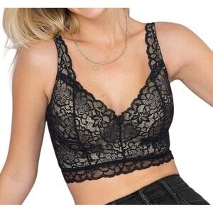 Leonisa Bra 34B Black Lace Lingerie Bustier NWT
